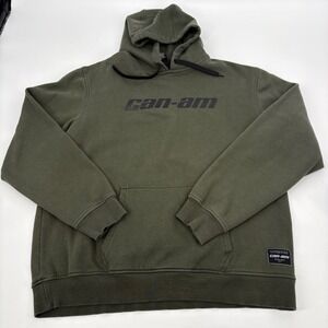 Can-am Signature Logo Hoodie Olive Green Size Large Powersport ATV